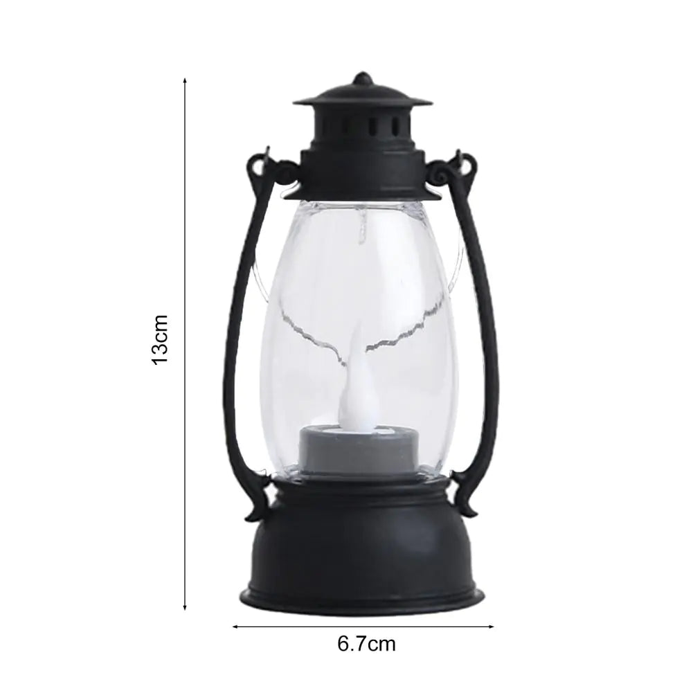 Retro LED Lantern Light — Portable Candle-Style Lamp | Halloween Décor