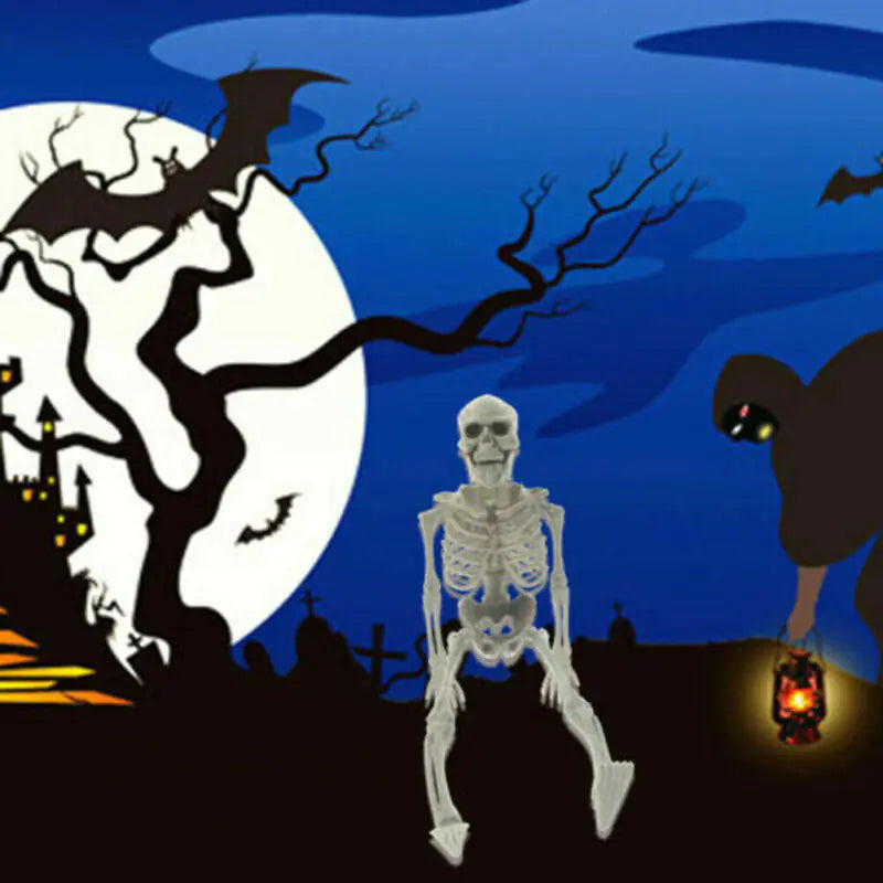 Realistic Halloween Skeleton Prop — 40×12 cm Mini Bone Model