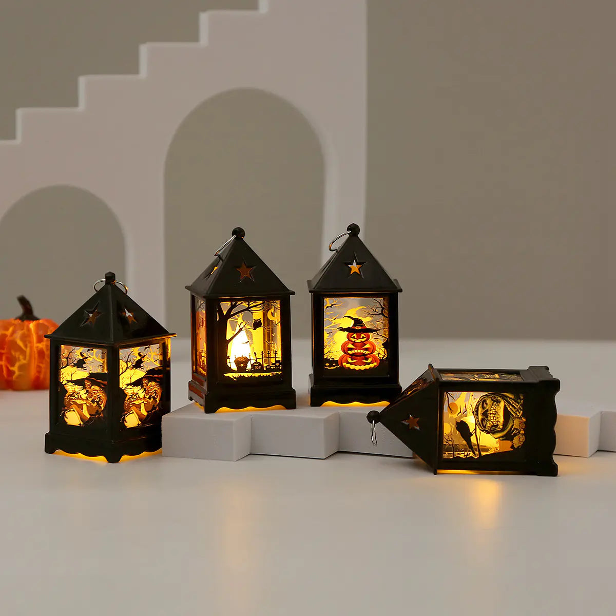 Creative LED Pumpkin Lantern Night Light for Kids — Witch/Crow/Pumpkin/Owl