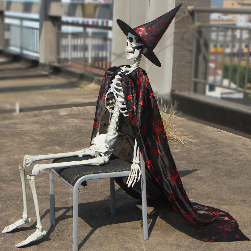 Realistic Halloween Skeleton Prop — 40×12 cm Mini Bone Model