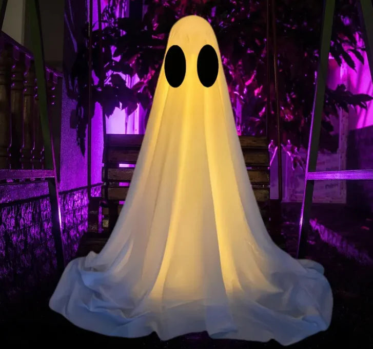 Ghost Halloween Decorations — Hanging Cloth Ghost Banners (Two Sizes)