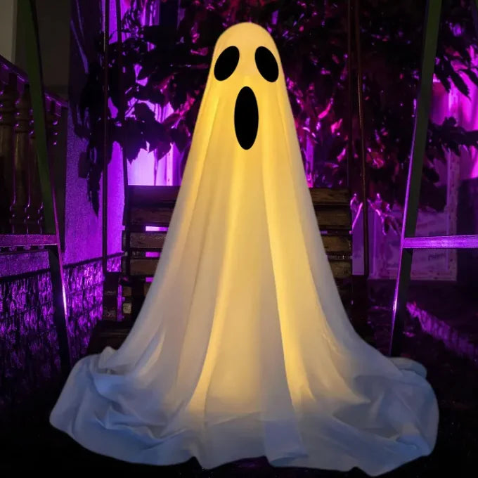 Ghost Halloween Decorations — Hanging Cloth Ghost Banners (Two Sizes)