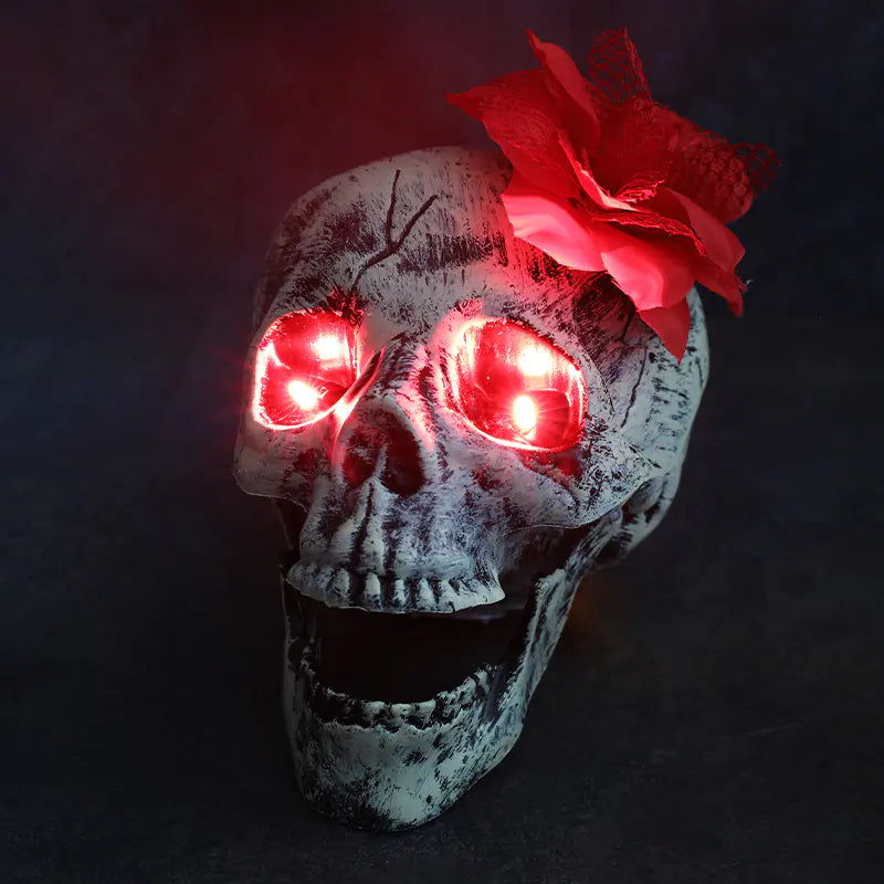 Garden Skeleton Trio — Skull & Buried Hands Set | Halloween Yard Décor