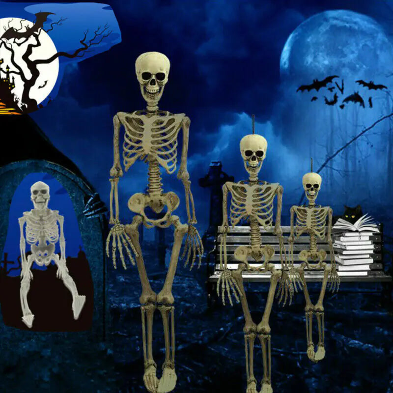 Realistic Halloween Skeleton Prop — 40×12 cm Mini Bone Model