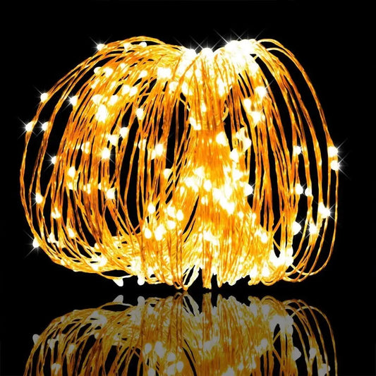 USB/ Battery LED String Lights — Silver Wire Fairy Lights | Halloween Décor