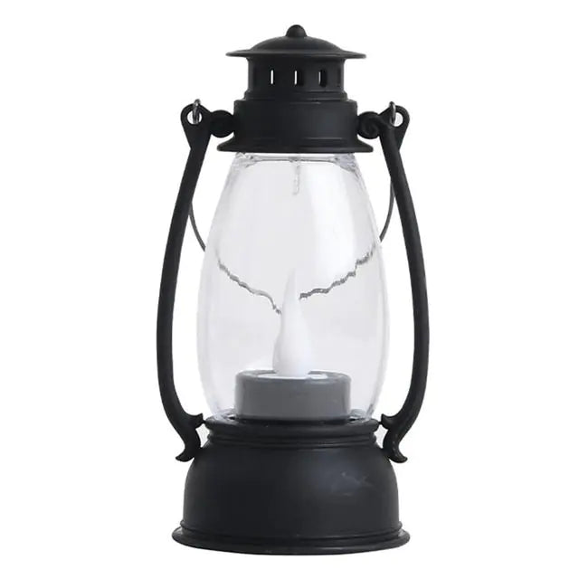 Retro LED Lantern Light — Portable Candle-Style Lamp | Halloween Décor