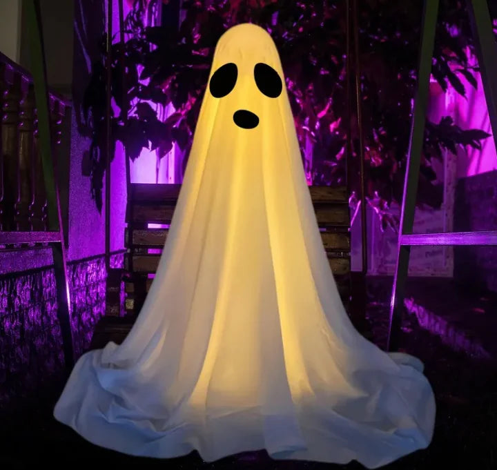 Ghost Halloween Decorations — Hanging Cloth Ghost Banners (Two Sizes)