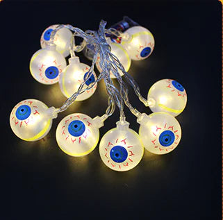 LED Pumpkin Lantern String Lights for Halloween Decor (1.2m, 10 Designs)