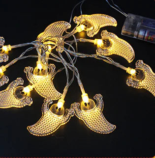 LED Pumpkin Lantern String Lights for Halloween Decor (1.2m, 10 Designs)