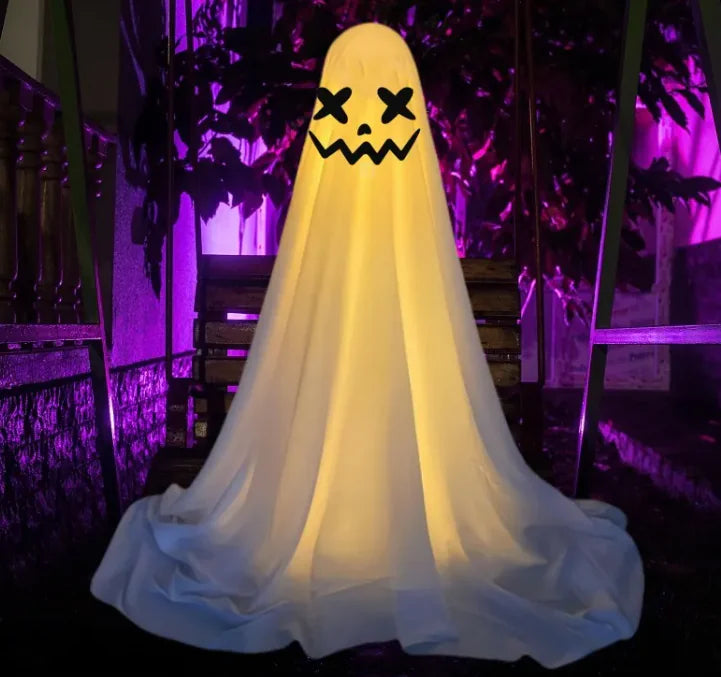Ghost Halloween Decorations — Hanging Cloth Ghost Banners (Two Sizes)