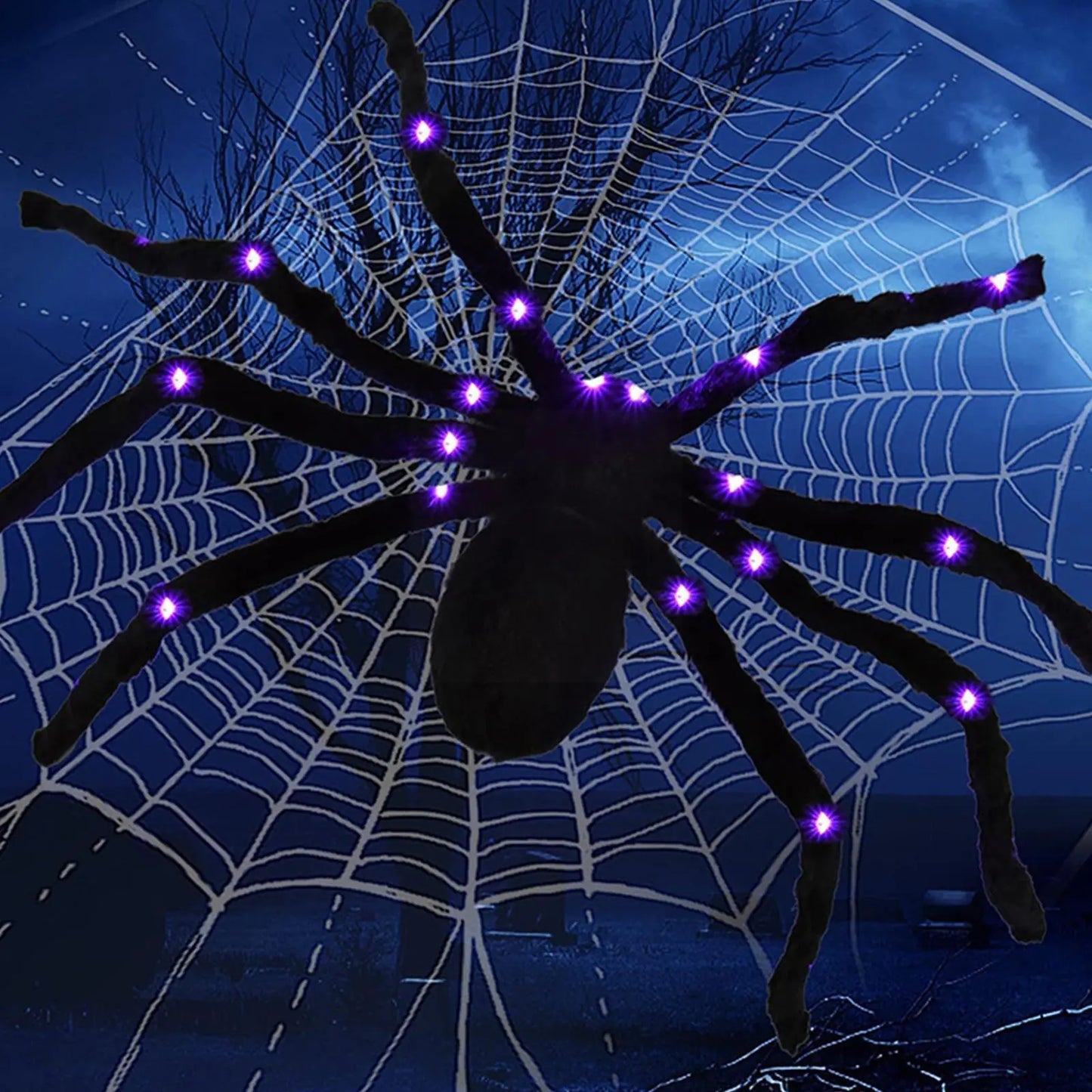 LED Luminous Halloween Spider Prop | Light-Up Spooky Decor