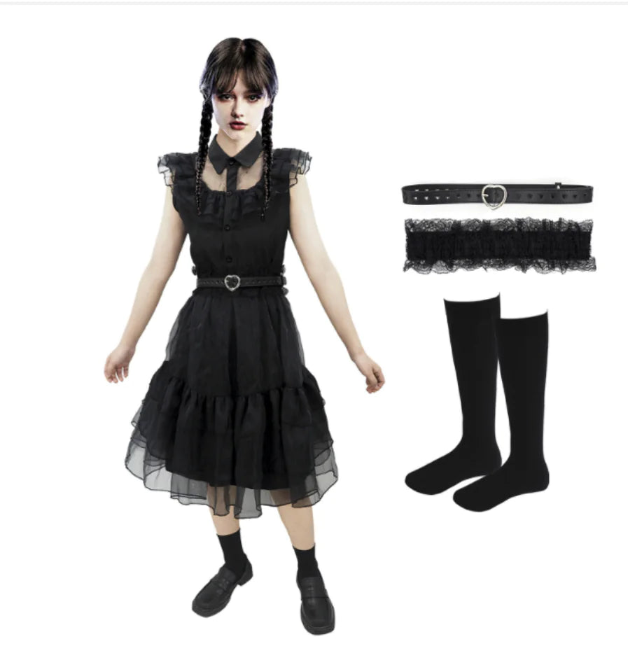 Wednesday Addams Costume for Girls | The Iconic Netflix Series Dress
