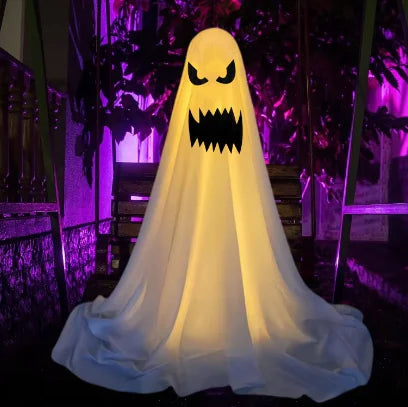 Ghost Halloween Decorations — Hanging Cloth Ghost Banners (Two Sizes)