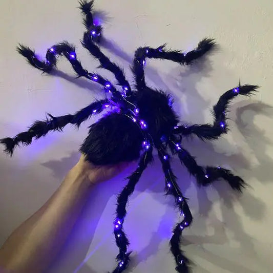 LED Luminous Halloween Spider Prop | Light-Up Spooky Decor
