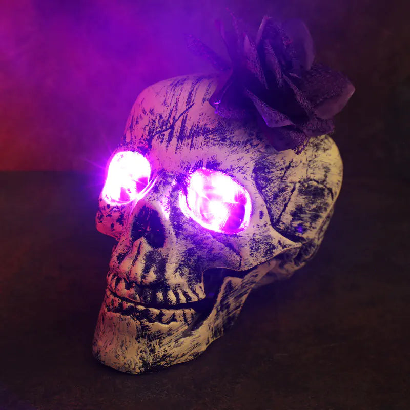 Garden Skeleton Trio — Skull & Buried Hands Set | Halloween Yard Décor