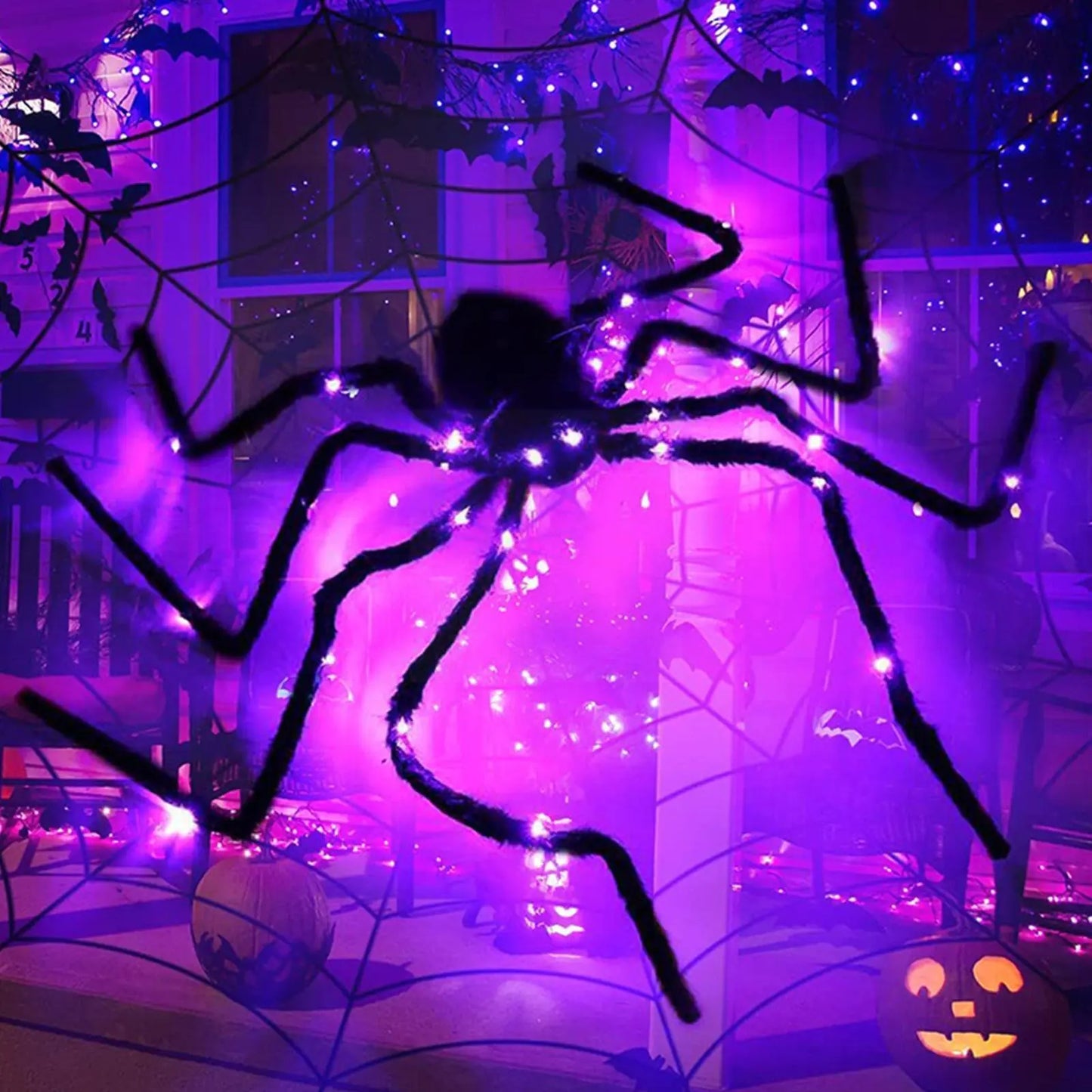 LED Luminous Halloween Spider Prop | Light-Up Spooky Decor