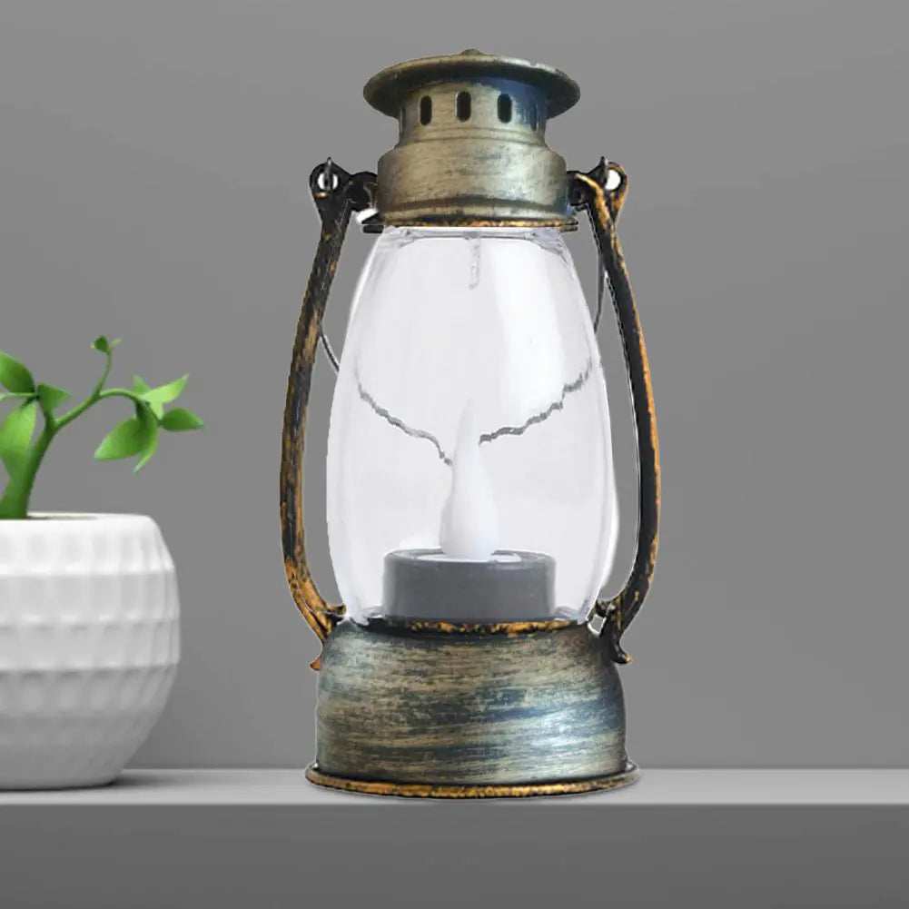 Retro LED Lantern Light — Portable Candle-Style Lamp | Halloween Décor