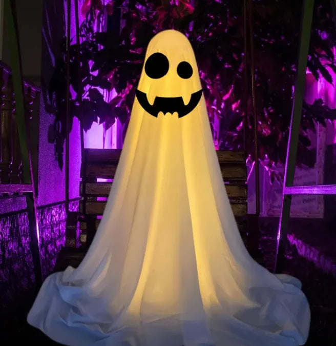 Ghost Halloween Decorations — Hanging Cloth Ghost Banners (Two Sizes)