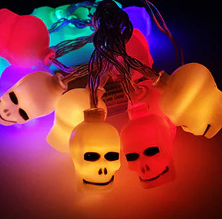 LED Pumpkin Lantern String Lights for Halloween Decor (1.2m, 10 Designs)