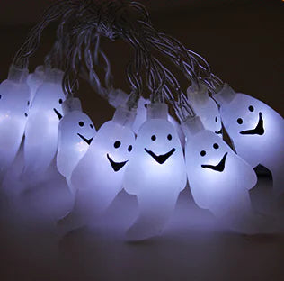 LED Pumpkin Lantern String Lights for Halloween Decor (1.2m, 10 Designs)